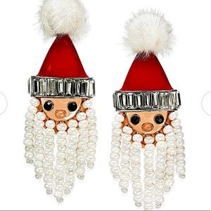 Holiday Lane Santa Imitation Pearl Drop Earrings